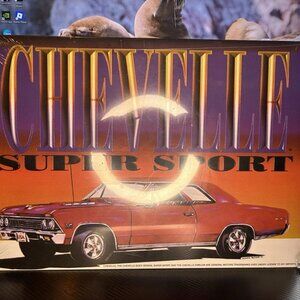 Vintage 90s Chevelle Super Sport Tin Sign – Retro Muscle Car Decor Wall Art